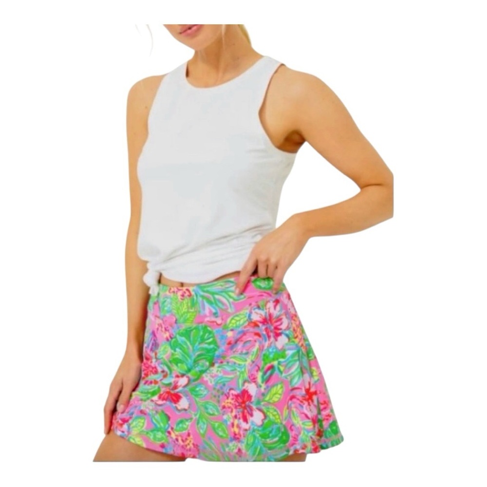 Lilly Pulitzer Corrine Skort Journey to the Jungle Sz XL Luxletic Pink Floral
